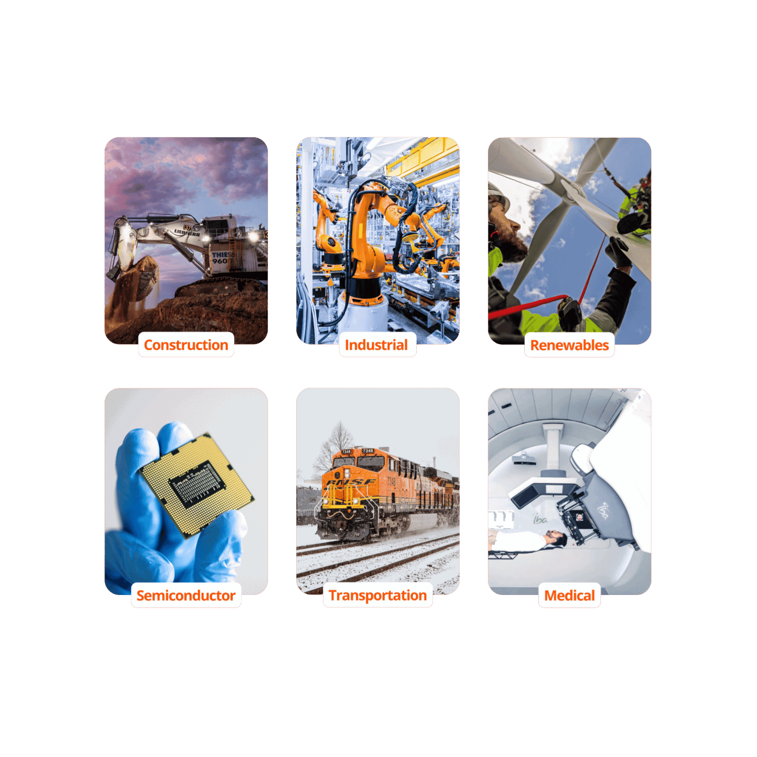 AI-Powered Troubleshooting Solutions for Construction, Industrial, Renewables, Semiconductor, Transportation and Medical | Dezide Industries served by Dezide – construction machinery, industrial robotics, wind turbine maintenance, semiconductor technology, rail transportation and medical imaging equipment